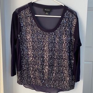 Barney’s New York Purple Sequin Top